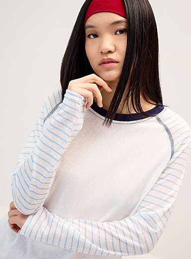 Twik striped raglan sleeve t-shirt - Simons