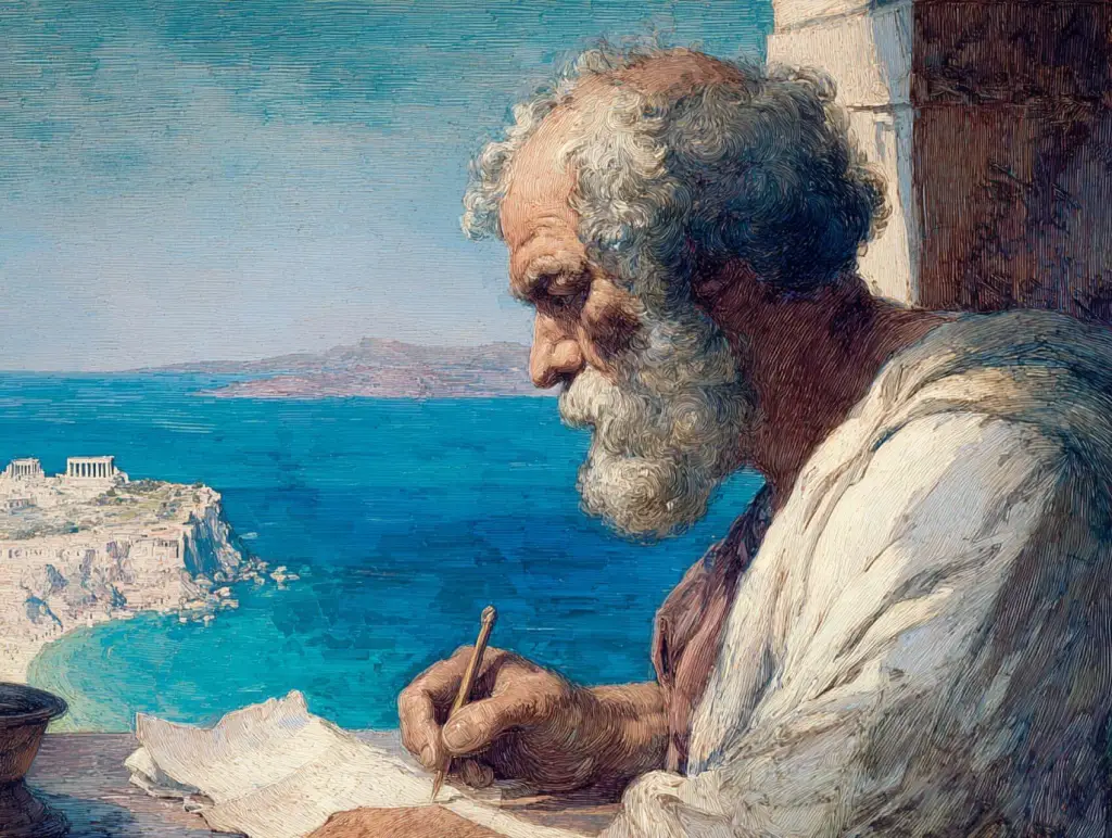 Autor escribiendo